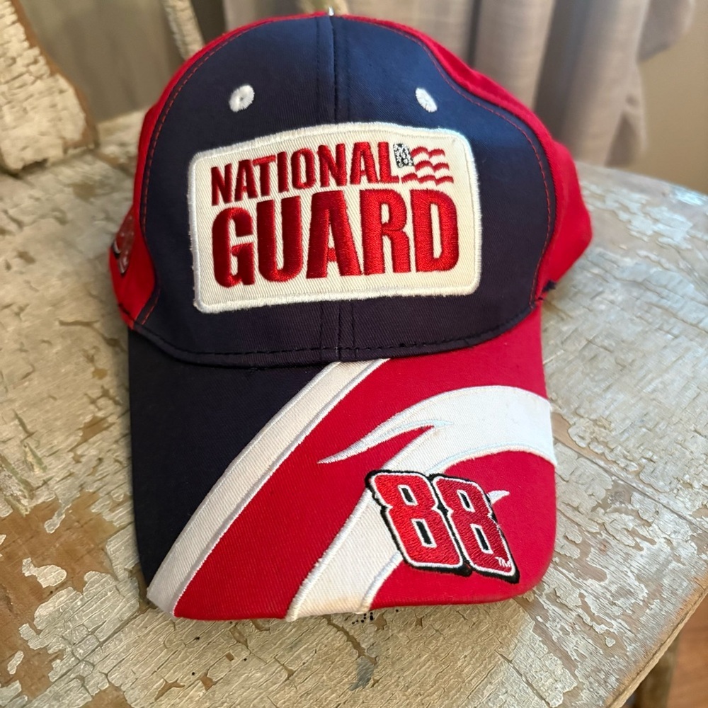DALE JARRETT Strapback Hat 2007 Hendrick Motorsports Red/White/Blue #88